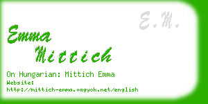 emma mittich business card